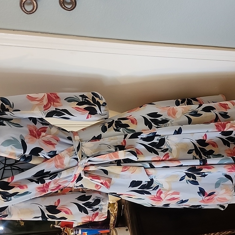 Women Dress Charles Henry Summer Fashion Evening Floral Dress Long Sleeve Sz S - Picture 4 of 9